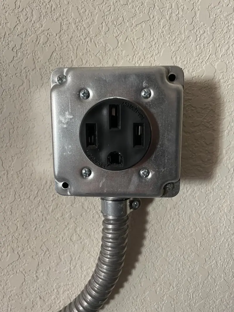 NEMA 14-50 outlet installed for Smart Home Electrical in Racine
